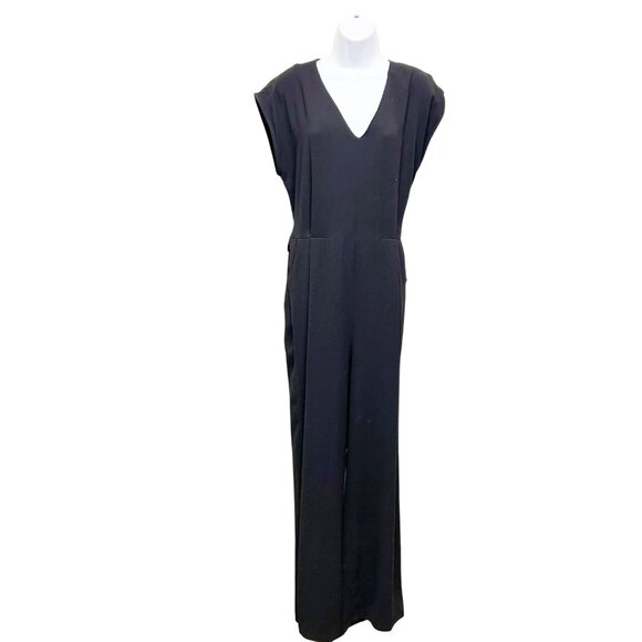 Peter Nygard Little Black Jumpsuit Size 12 Elegant Event Party Vibe - Picture 1 of 6